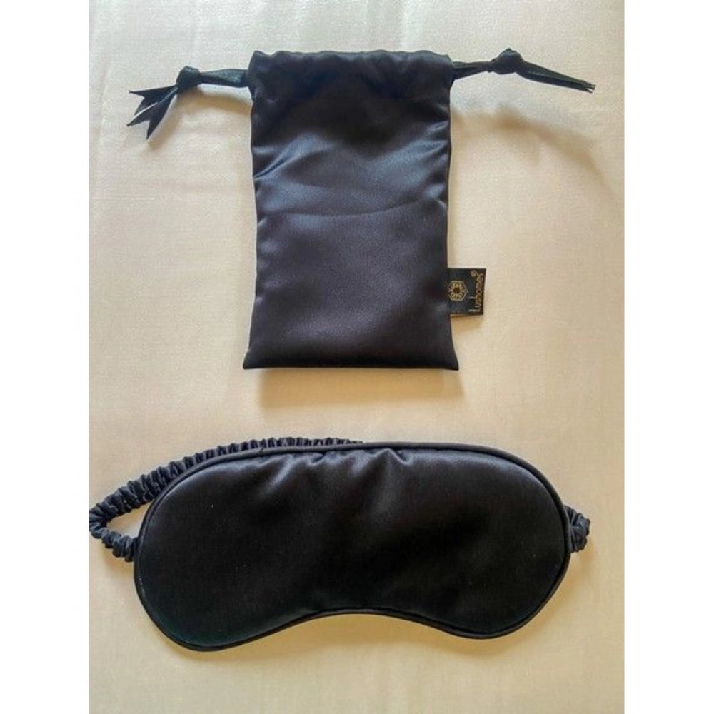 Fashion Solid Satin Silk Eyemasks (Black)