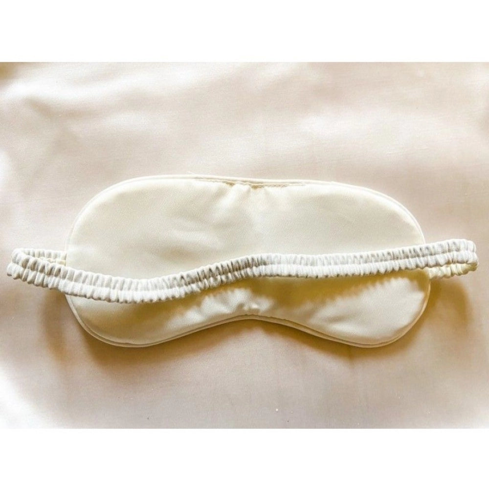 Fashion Solid Satin Silk Eyemasks (Cream)