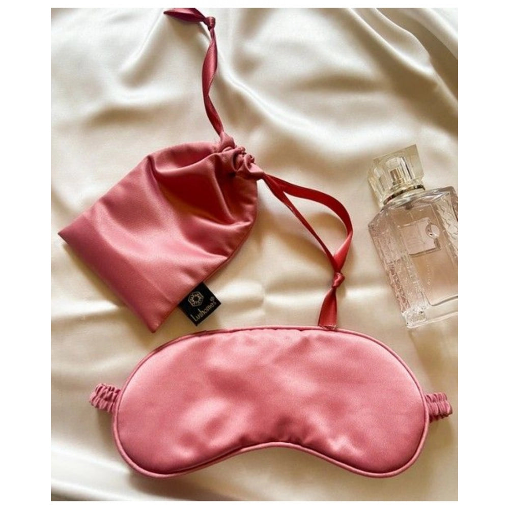Fashion Solid Satin Silk Eyemasks (Pink)