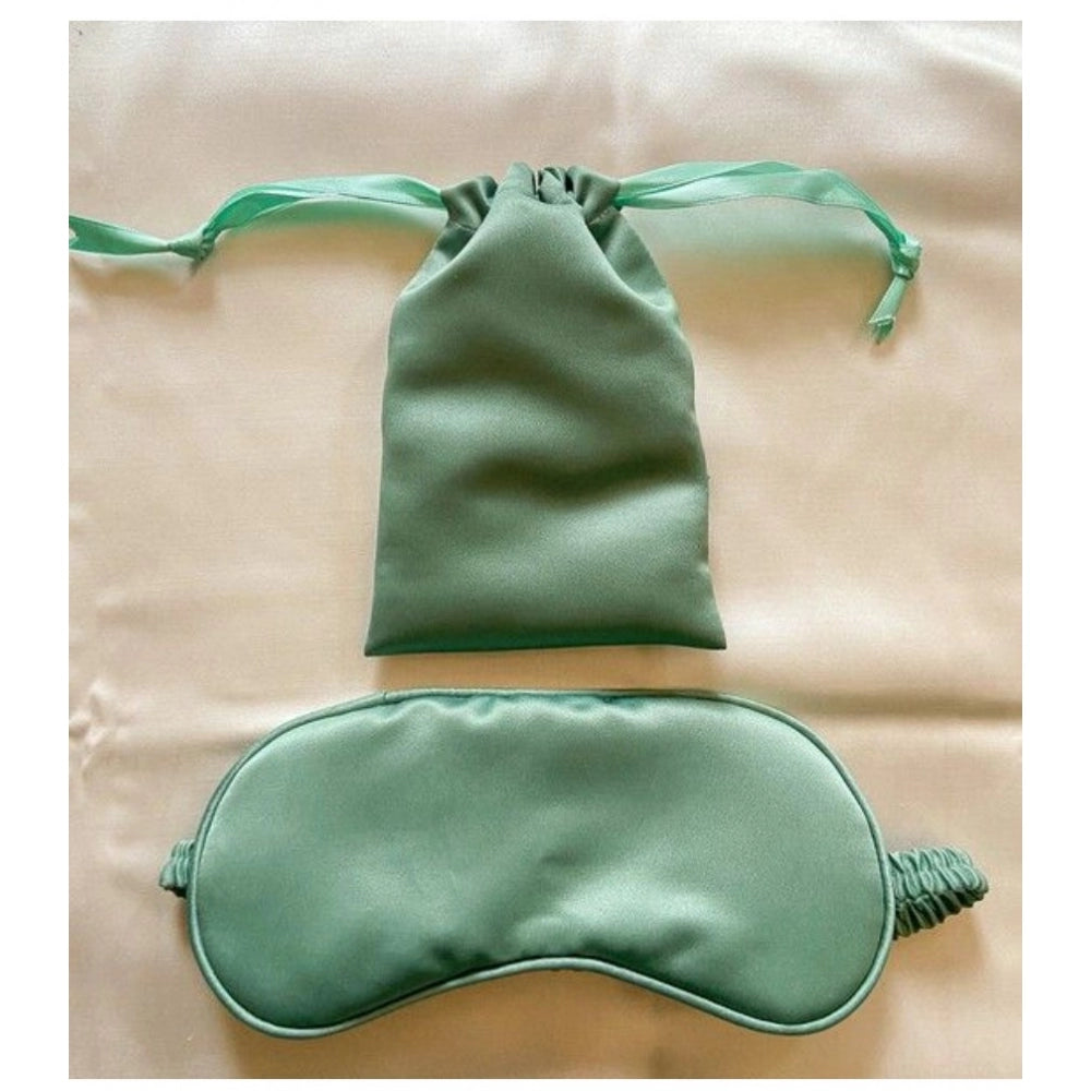 Fashion Solid Satin Silk Eyemasks (Green)