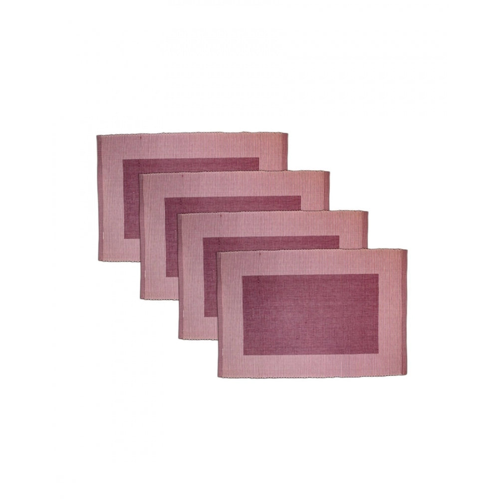 Amfyn Ribbed Cotton Place Mats Sets (Purple)