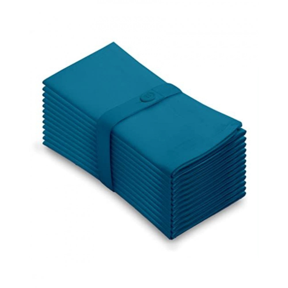 Amfyn Solid Cotton Napkins Sets (Turquoise green)