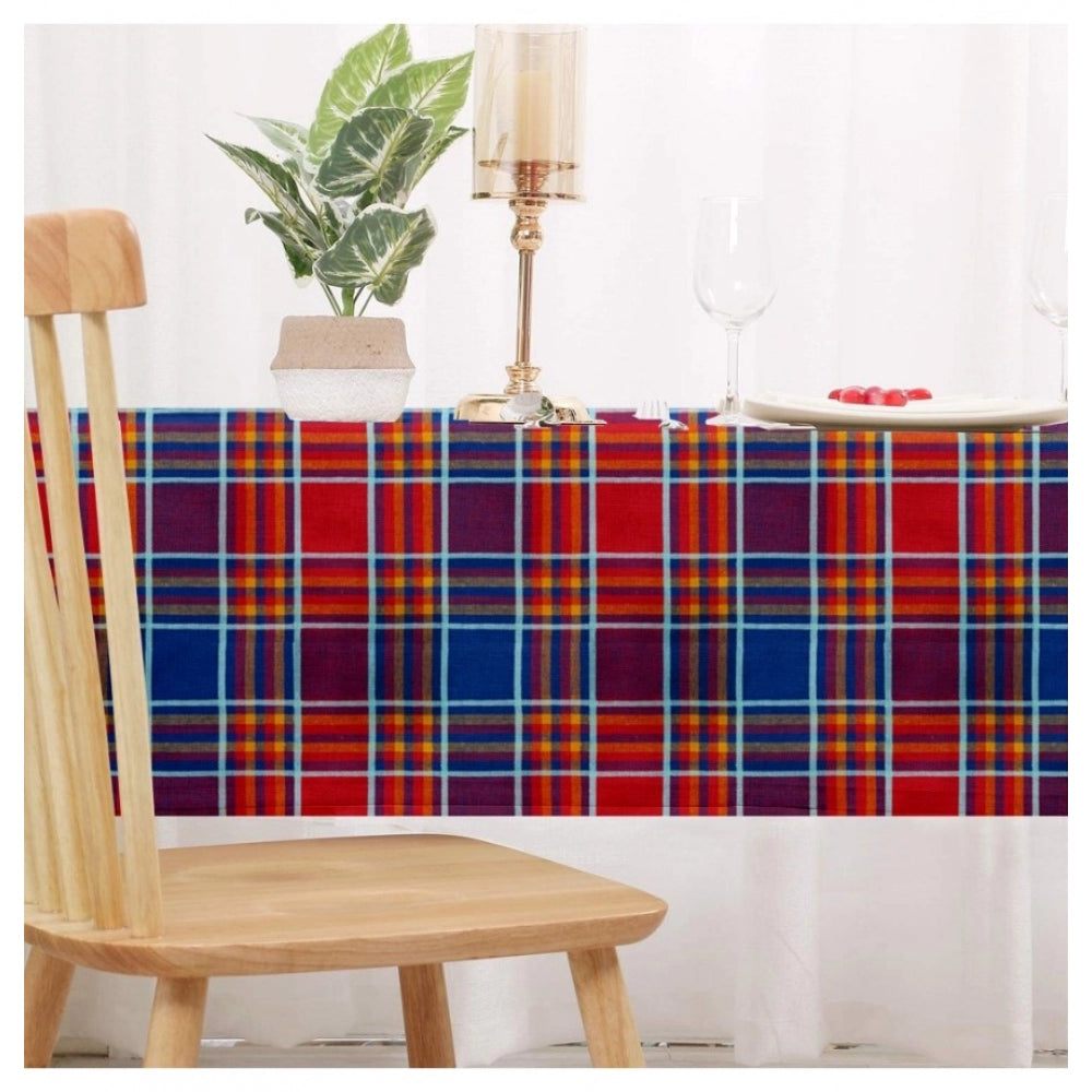 Amfyn Checked Cotton Checks Table Cloth (Multicolor)