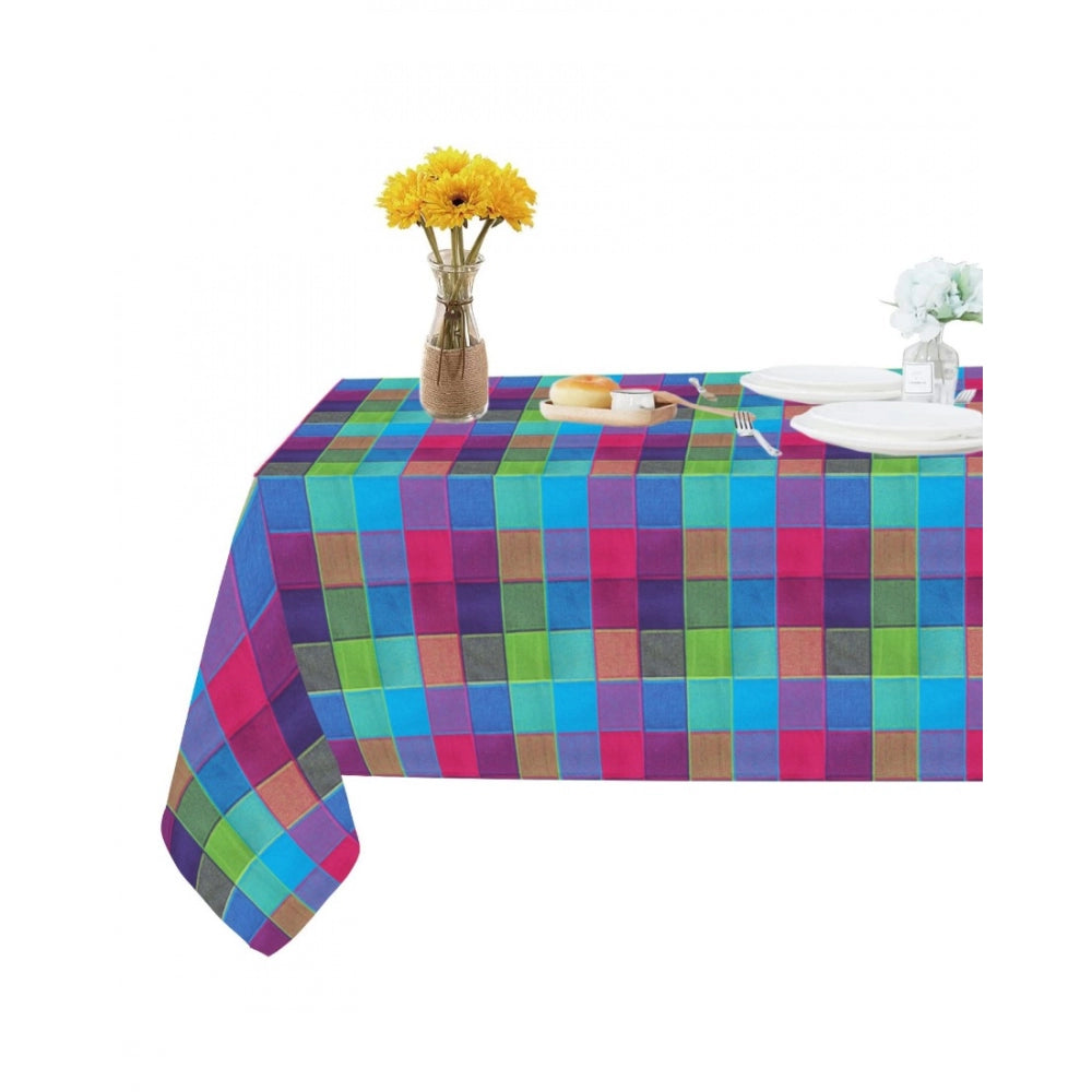 Amfyn Checked Cotton Checks Table Cloth (Multicolor)
