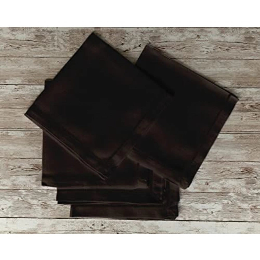 Amfyn Solid Cotton Napkins Sets (Brown)