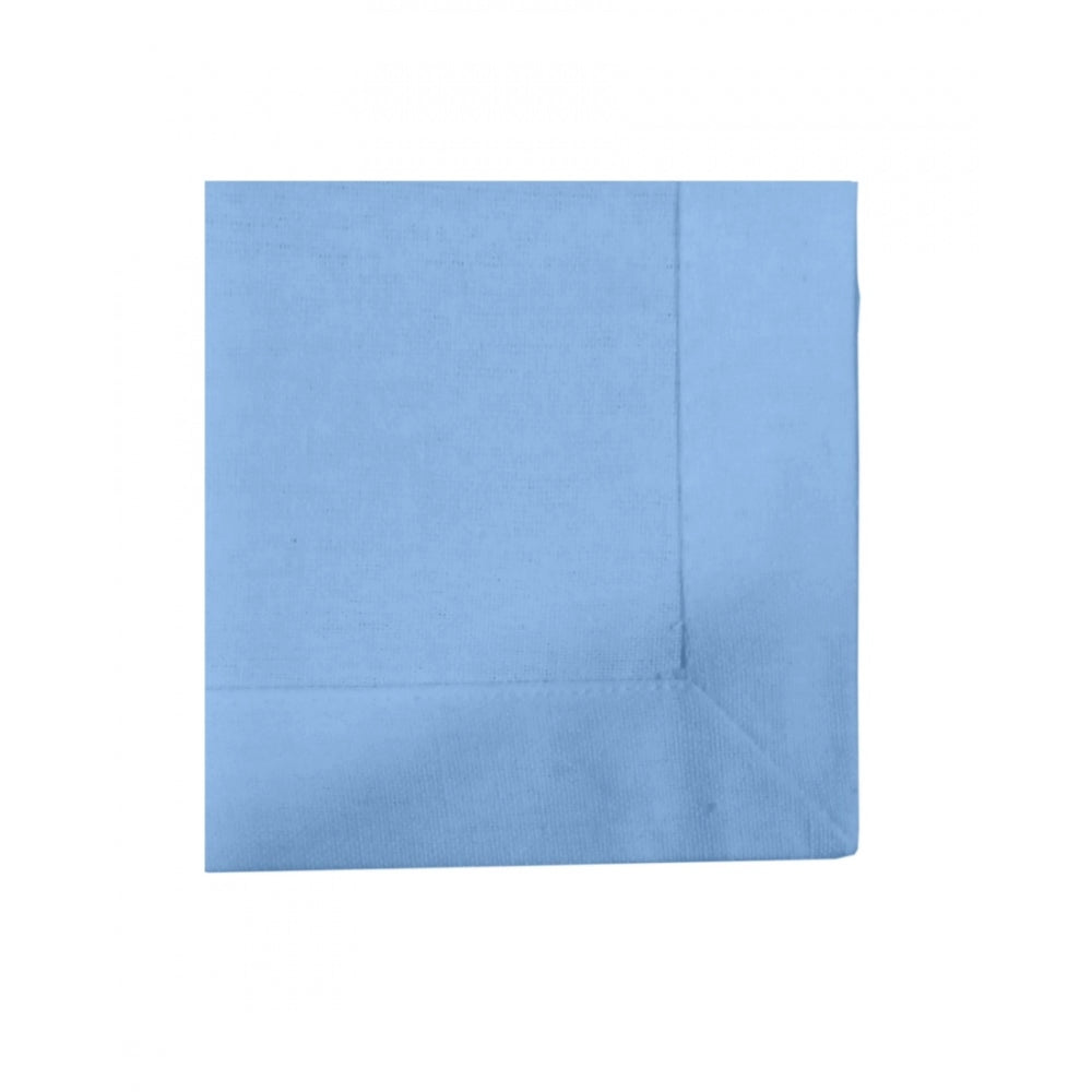 Amfyn Solid Cotton Napkins Sets (Sky Blue)