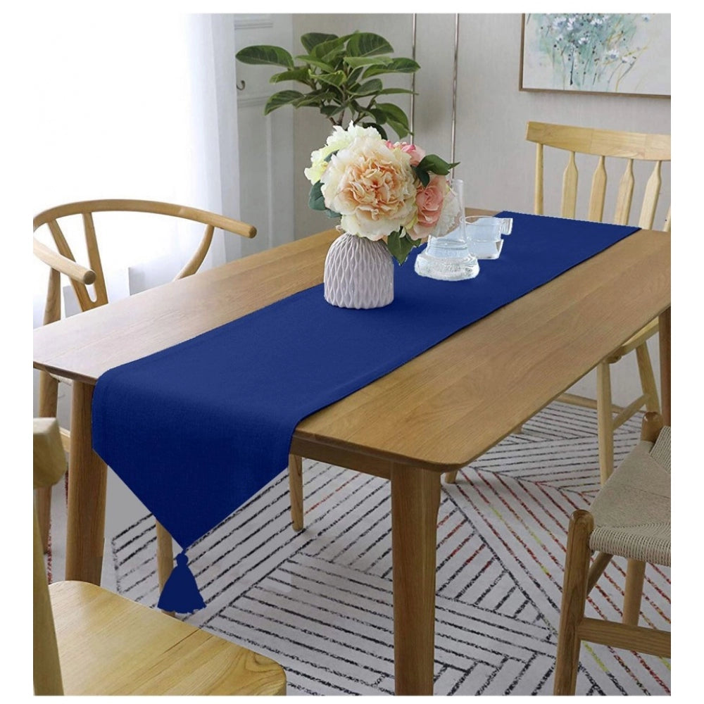Amfyn Solid Cotton Table Runners (Ink Blue)