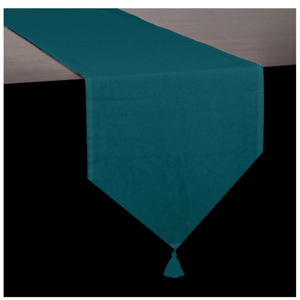 Amfyn Solid Cotton Table Runners (Royal Green)