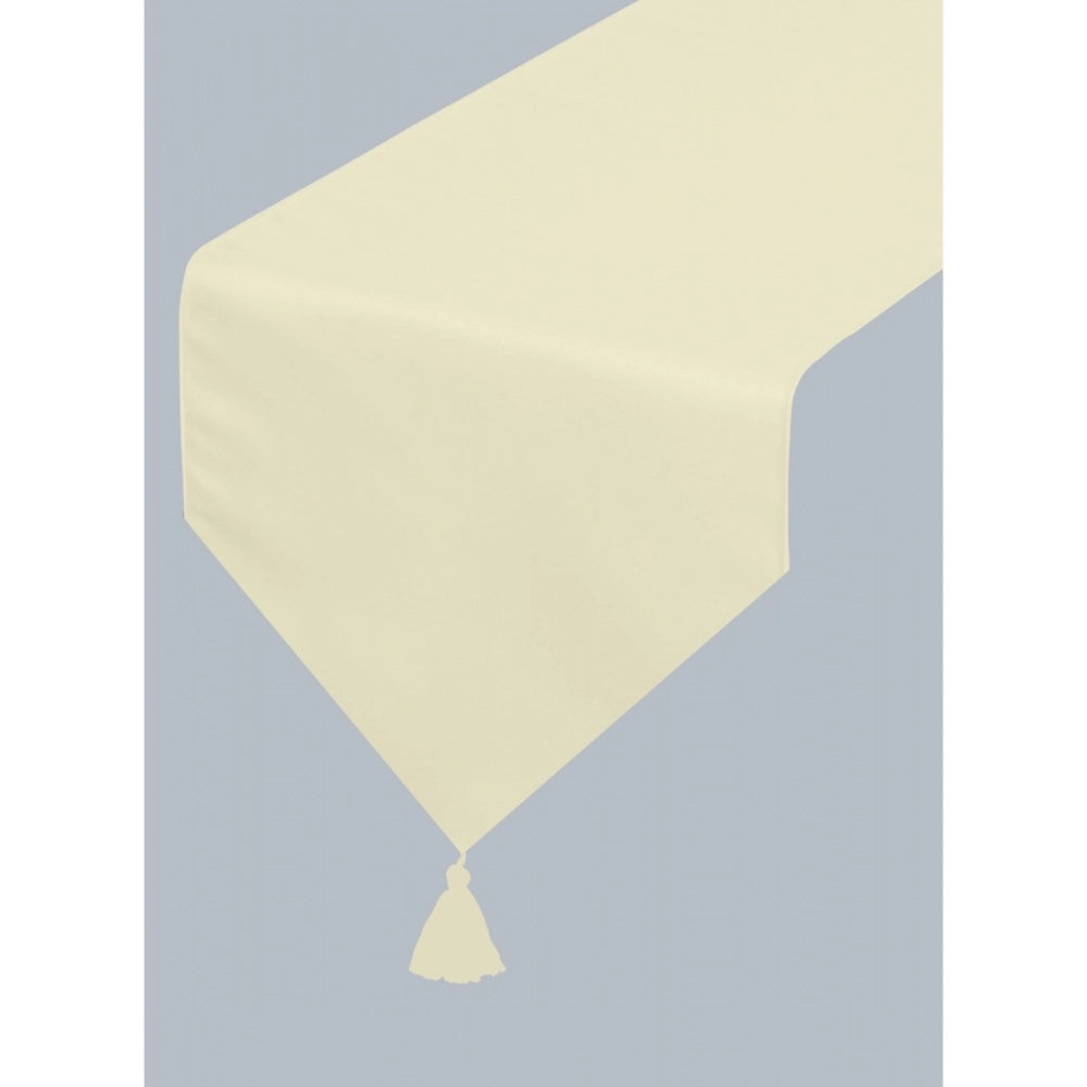 Amfyn Solid Cotton Table Runners (Beige)
