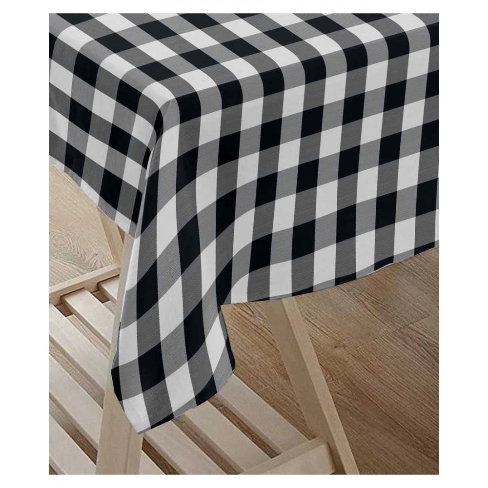 Amfyn Checked Cotton Checks Table Cloth (Black)