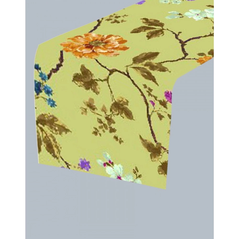 Amfyn Printed Polyester Table Runners (Mustard)