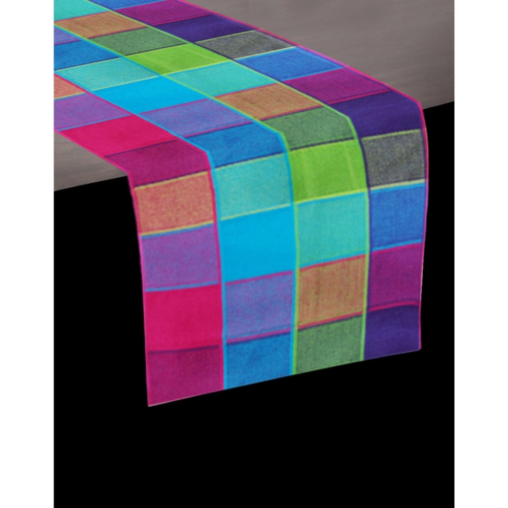 Amfyn Checked Cotton Table Runners (Multicolor)