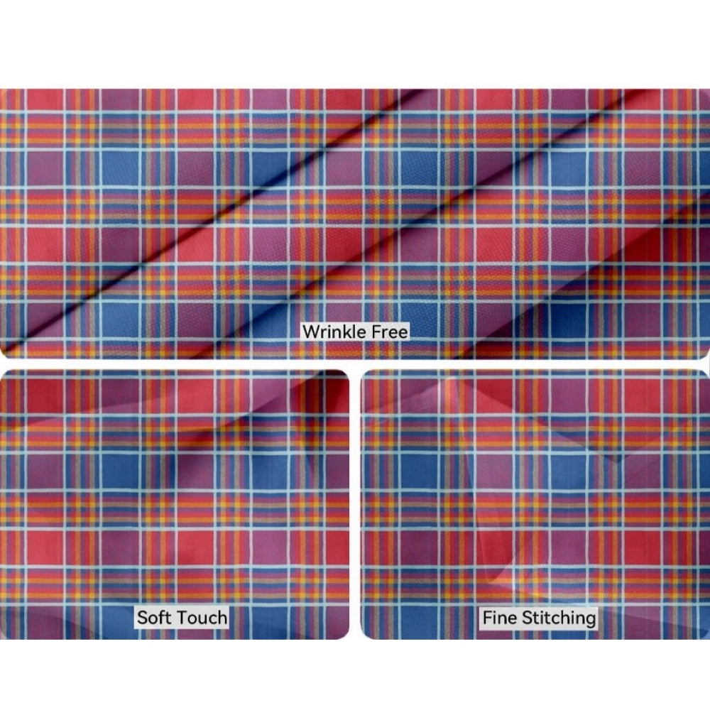 Amfyn Checked Cotton Checks Table Cloth (Multicolor)