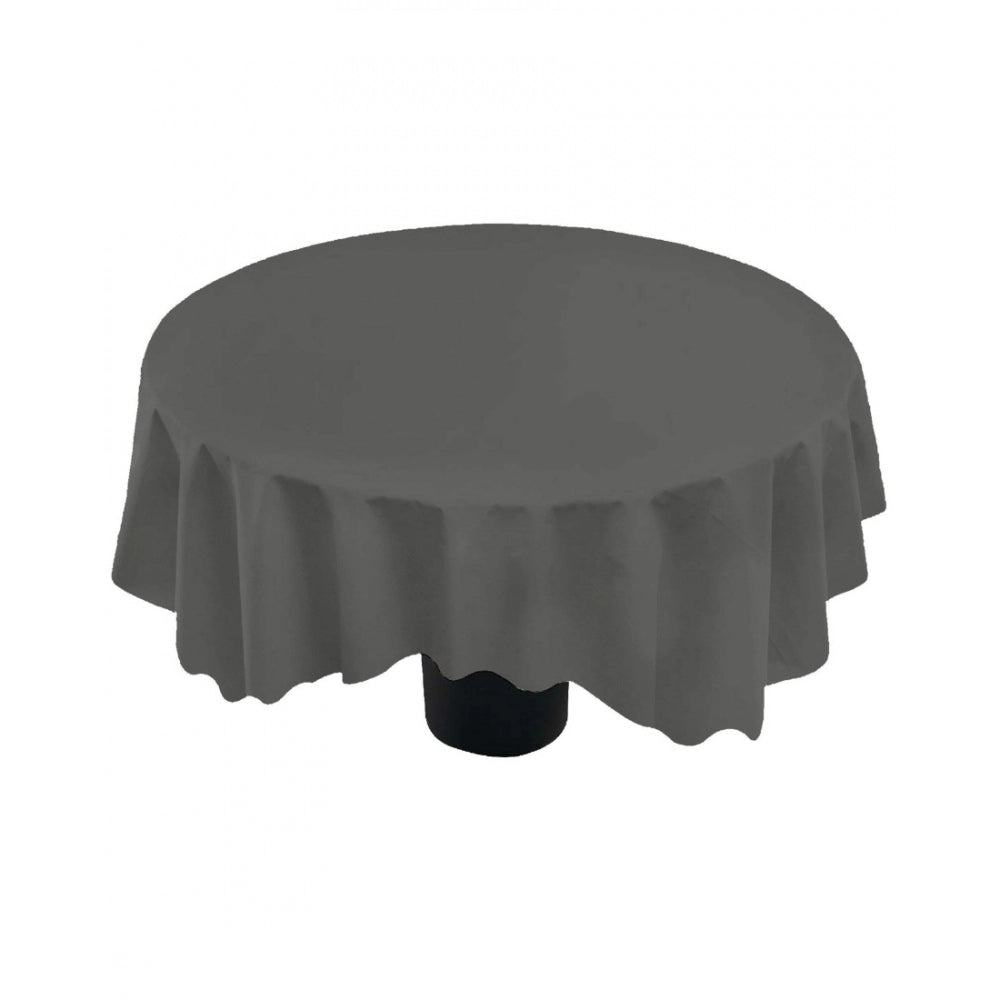 Amfyn Solid Cotton Plain Table Cloth (Dark Grey)