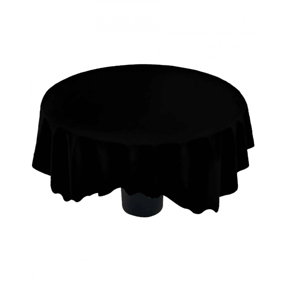 Amfyn Solid Cotton Plain Table Cloth (Black)