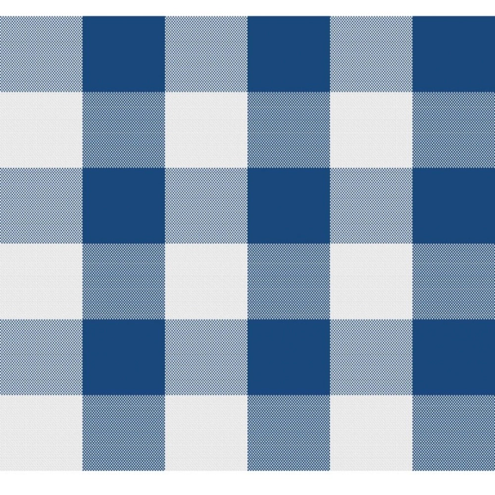 Fashion Checkered Cotton Checks Table Cloth (Royal Blue)