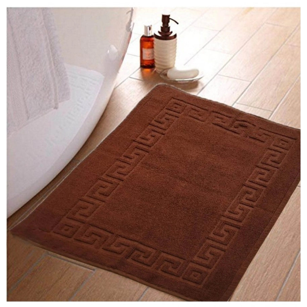 Fashion Solid Cotton Hotel Bathmats (Brown)