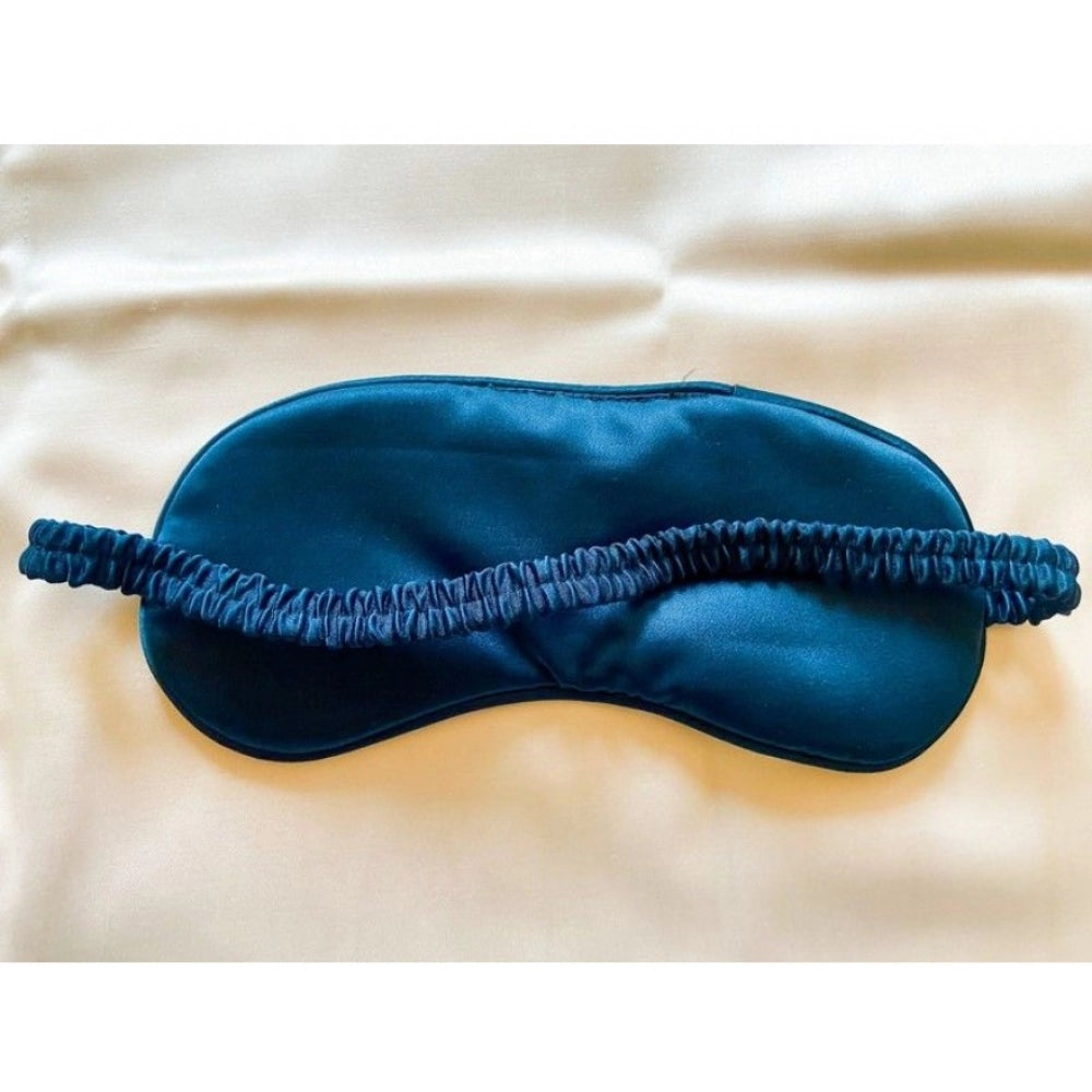 Fashion Solid Satin Silk Eyemasks (Navy Blue)