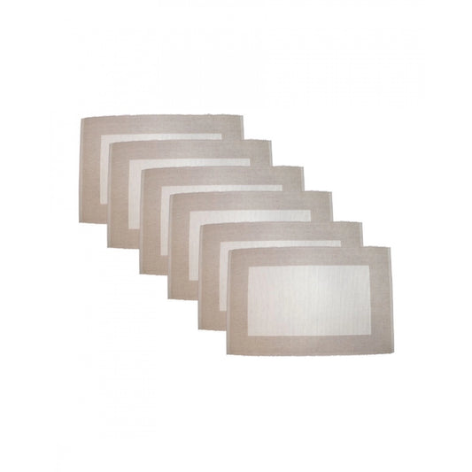 Amfyn Ribbed Cotton Place Mats Sets (Cream)