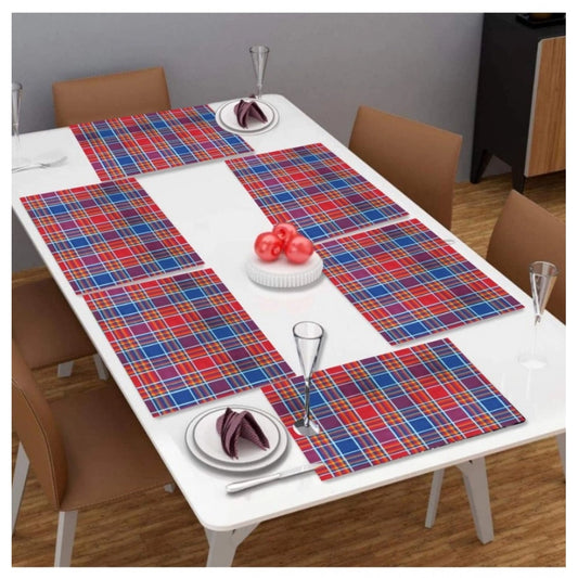 Fashion Checkered Cotton Place Mats Sets (Multicolor)