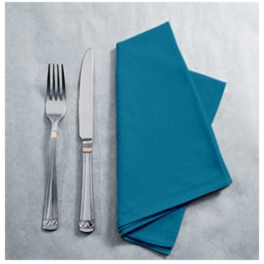 Amfyn Solid Cotton Napkins Sets (Turquoise green)