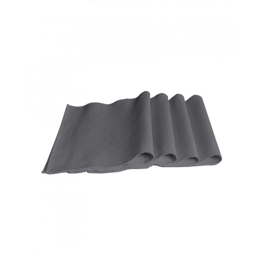 Amfyn Ribbed Cotton Place Mats Sets (Grey)