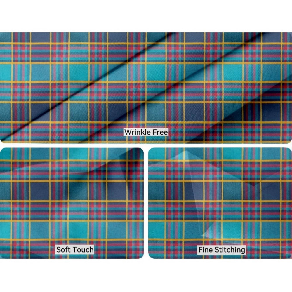 Fashion Checkered Cotton Checks Table Cloth (Multicolor)