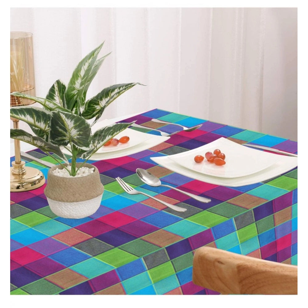 Amfyn Checked Cotton Checks Table Cloth (Multicolor)