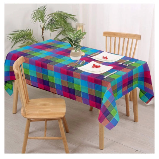 Fashion Checkered Cotton Checks Table Cloth (Multicolor)