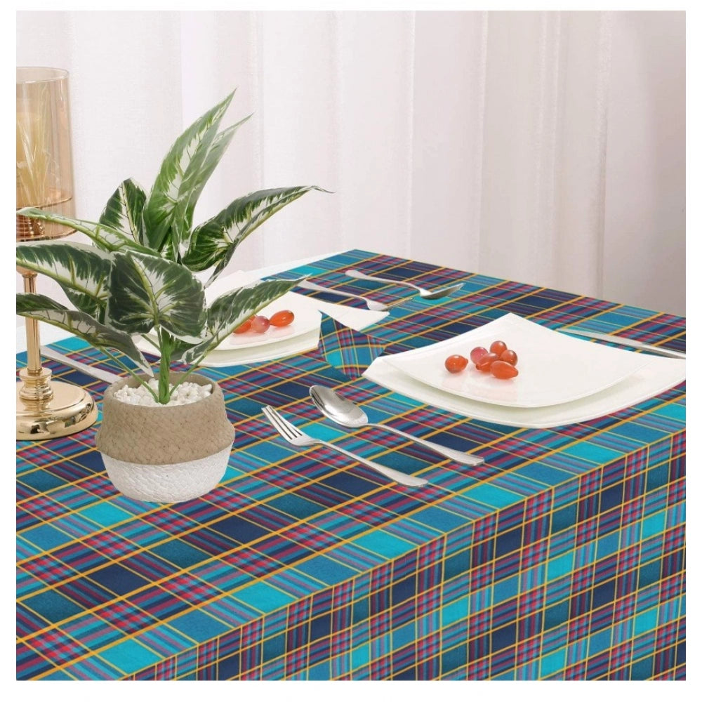 Amfyn Checked Cotton Checks Table Cloth (Multicolor)