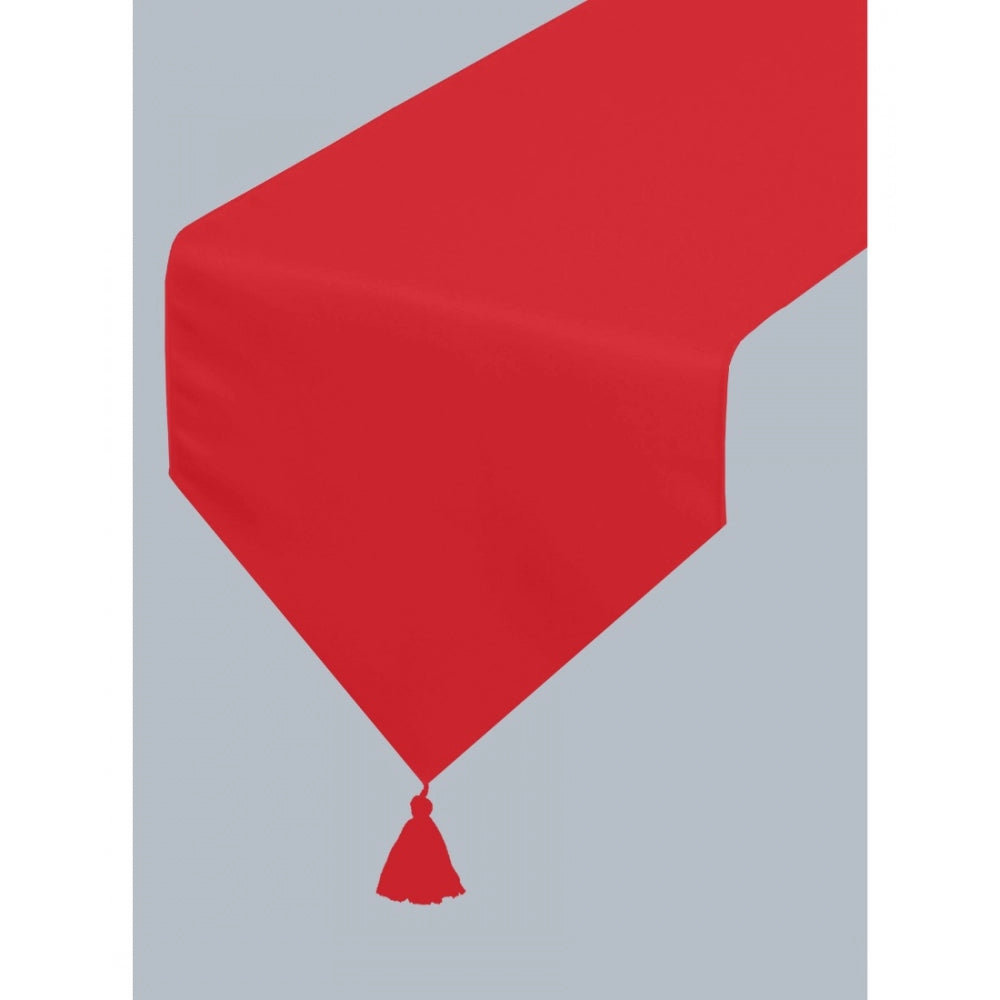 Amfyn Solid Cotton Table Runners (Red)