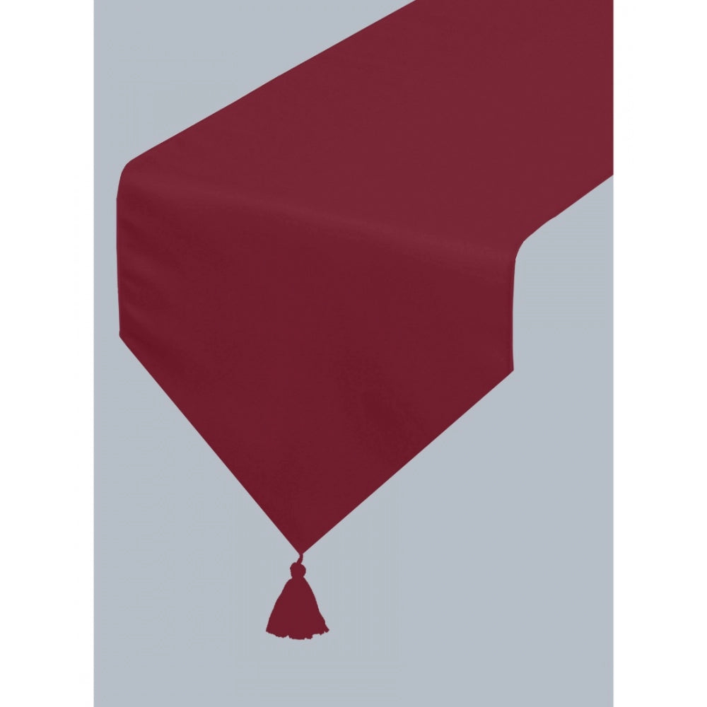 Amfyn Solid Cotton Table Runners (Maroon)