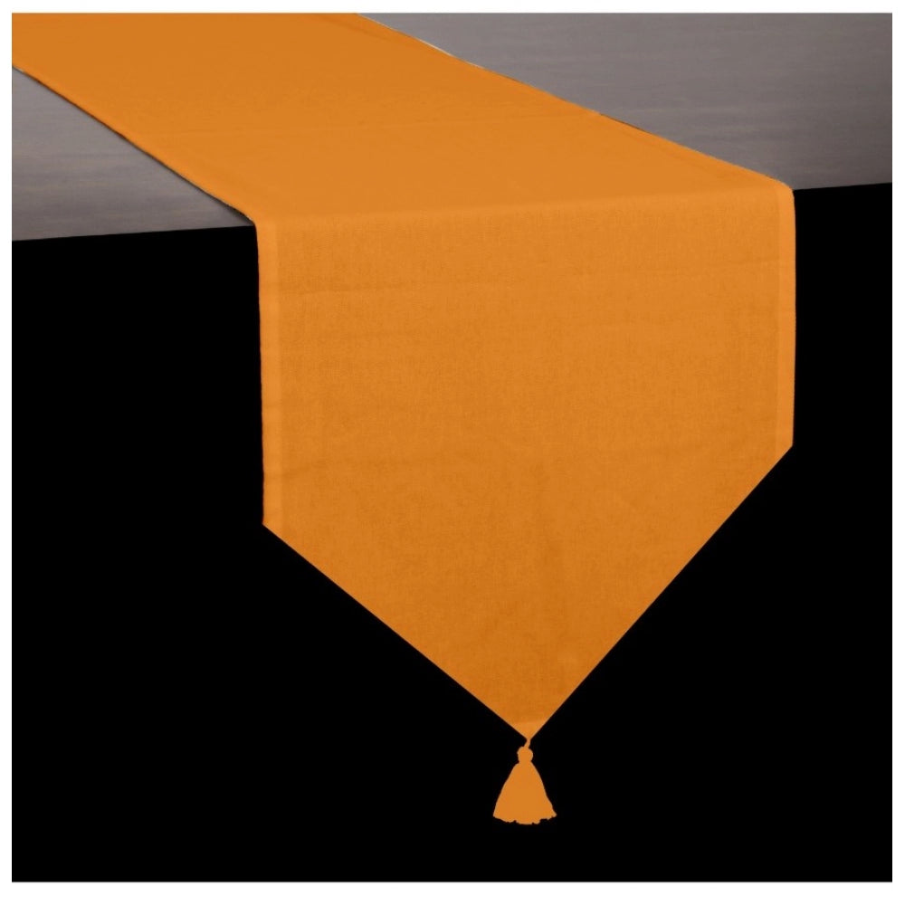 Amfyn Solid Cotton Table Runners (Orange)