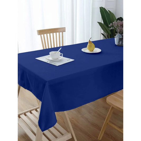 Amfyn Solid Cotton Plain Table Cloth (Blue)