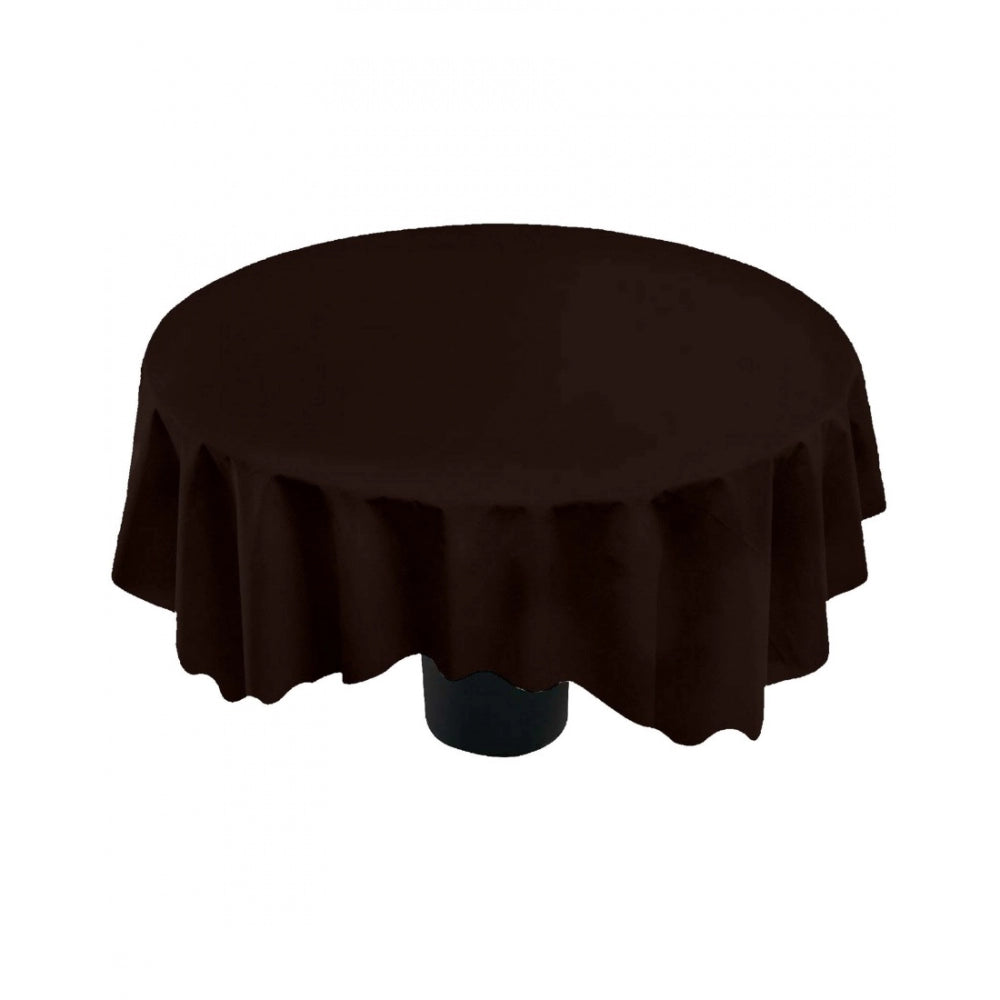 Amfyn Solid Cotton Plain Table Cloth (Brown)