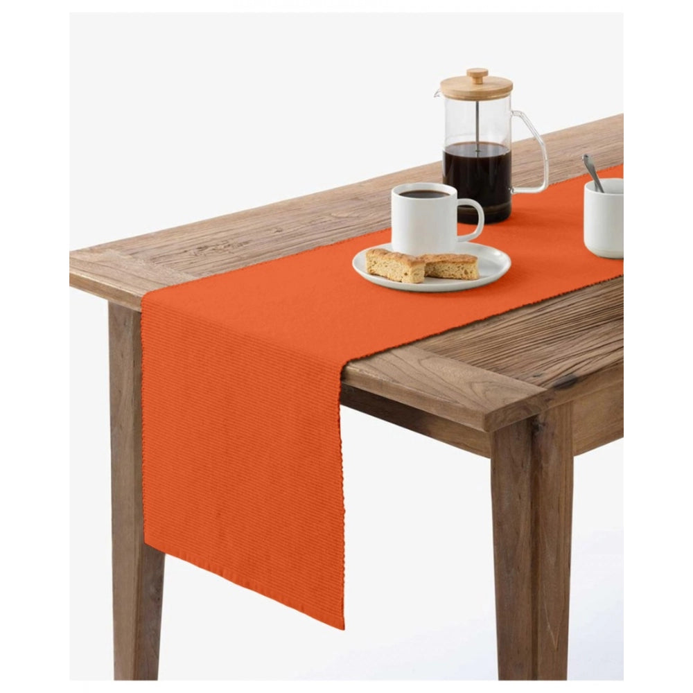 Amfyn Ribbed Cotton Table Runners (Orange)