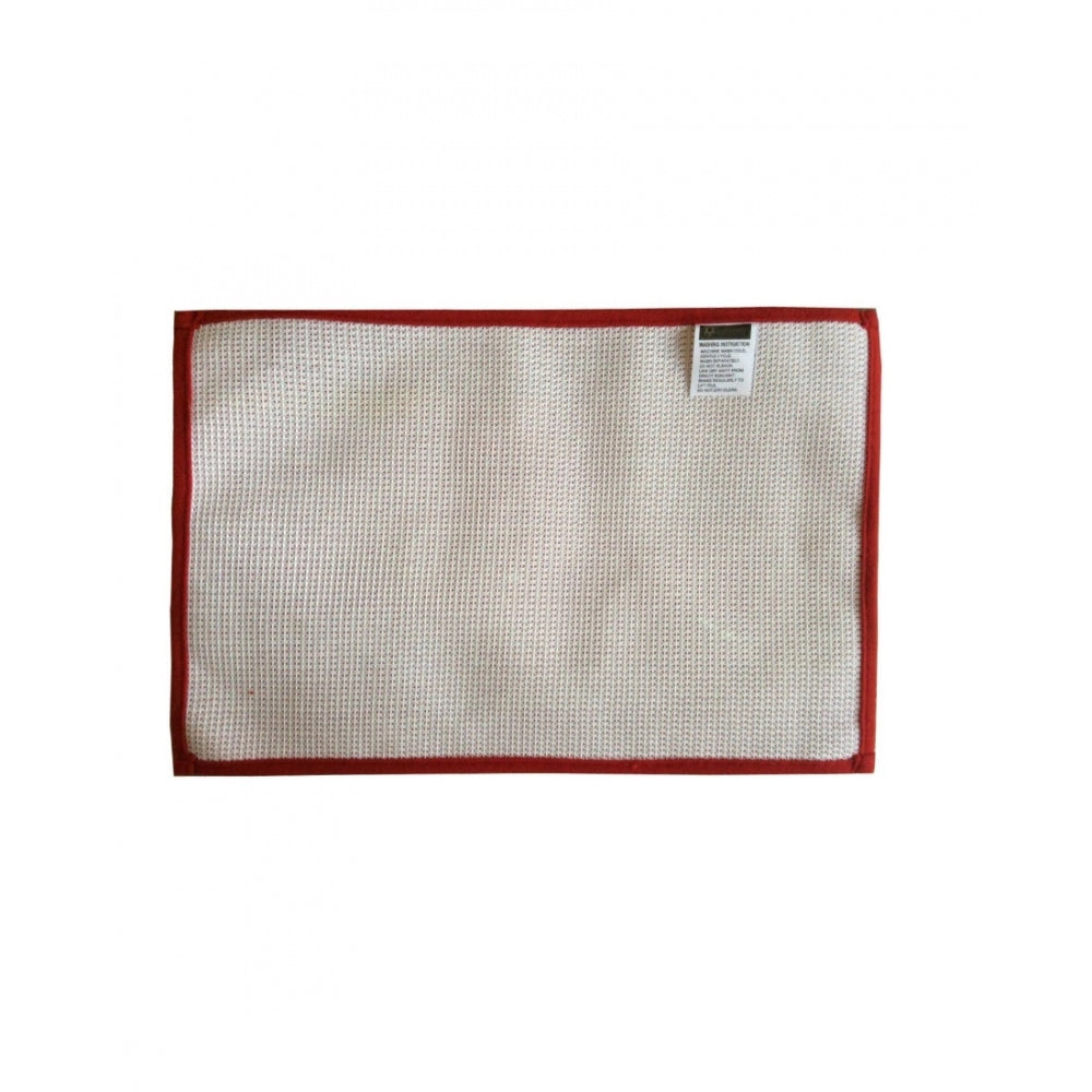 Fashion Solid Polyester Bathmat (Red)