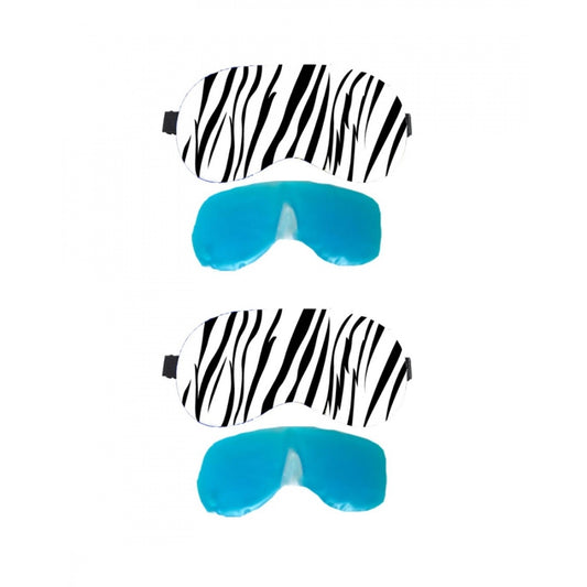 Fashion Striped Printed Polyester Eyemasks (Black and white)