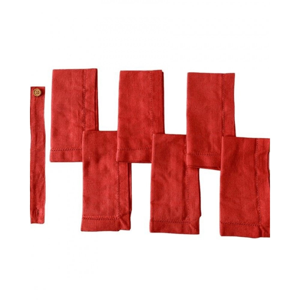 Amfyn Solid Cotton Napkins Sets (Pink)