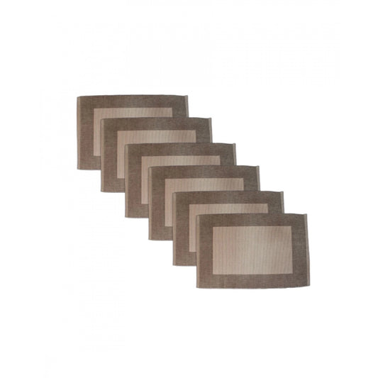 Amfyn Ribbed Cotton Place Mats Sets (Beige)