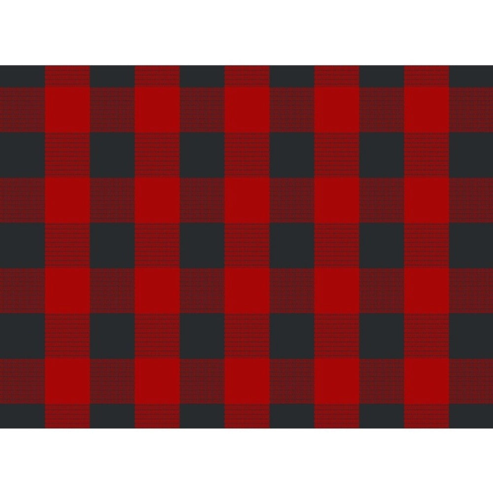 Fashion Checkered Cotton Place Mats Sets (Red &amp; Black)
