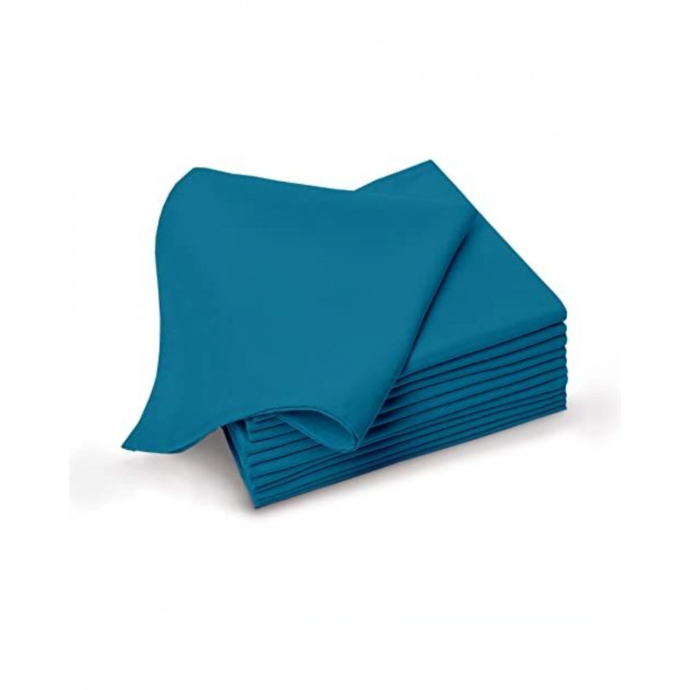 Amfyn Solid Cotton Napkins Sets (Turquoise green)
