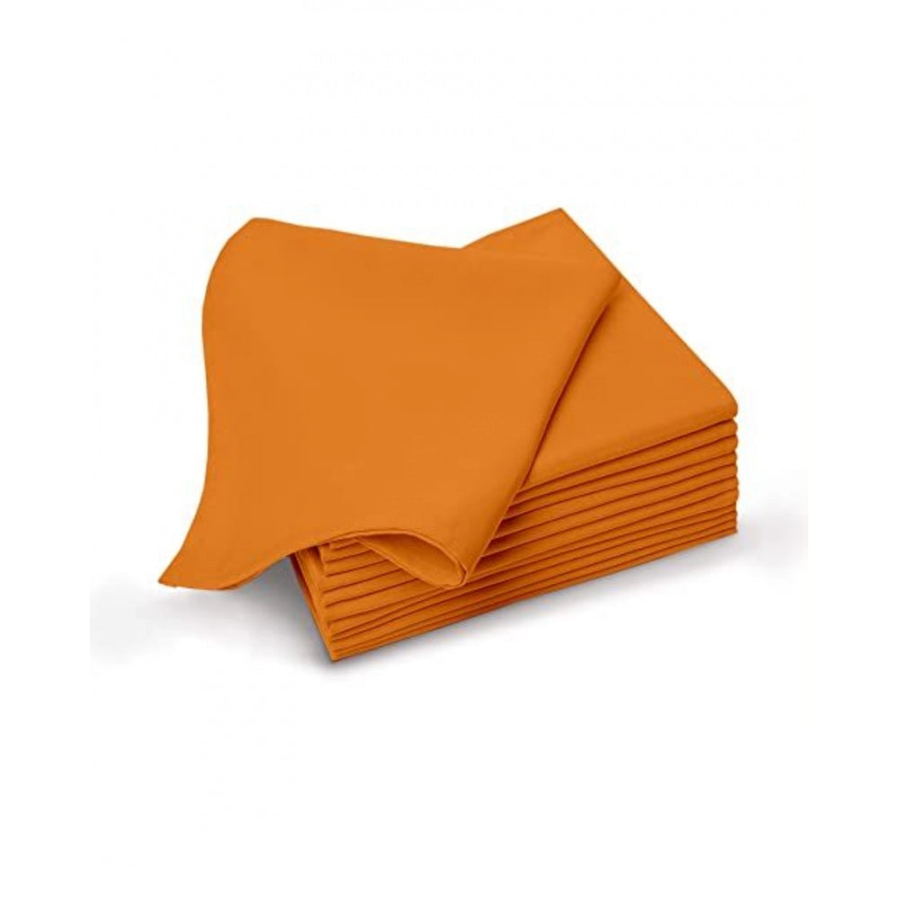 Amfyn Solid Cotton Napkins Sets (Orange)
