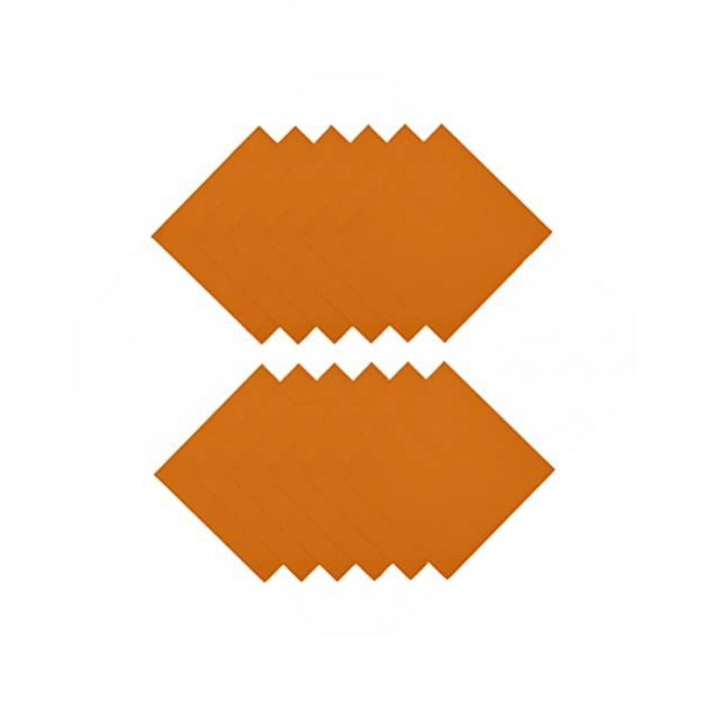 Amfyn Solid Cotton Napkins Sets (Orange)