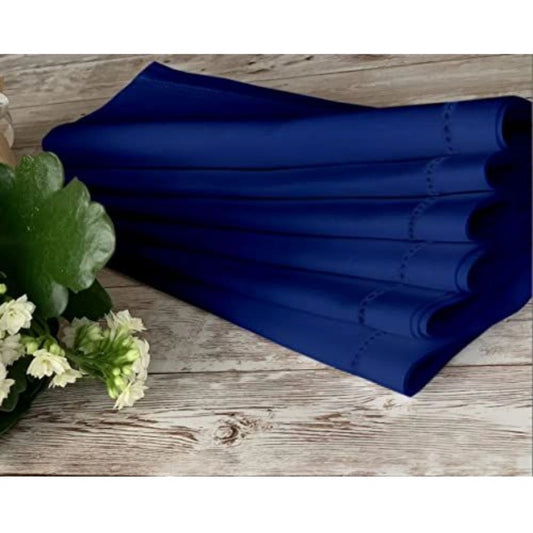 Amfyn Solid Cotton Napkins Sets (Blue)