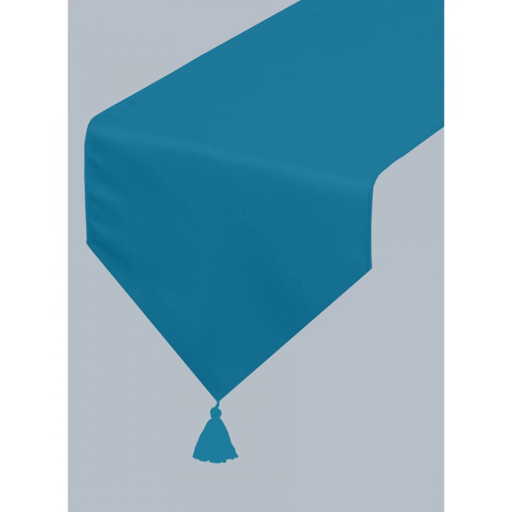 Amfyn Solid Cotton Table Runners (Blue)