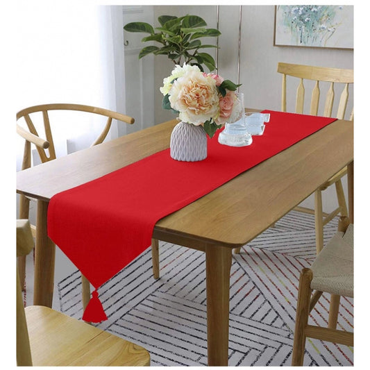 Amfyn Solid Cotton Table Runners (Red)