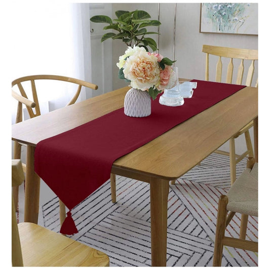 Amfyn Solid Cotton Table Runners (Maroon)