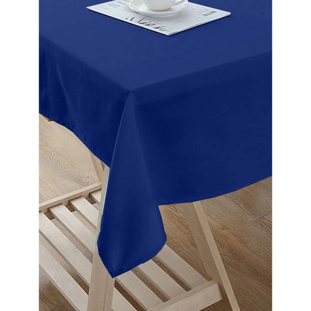 Amfyn Solid Cotton Plain Table Cloth (Blue)