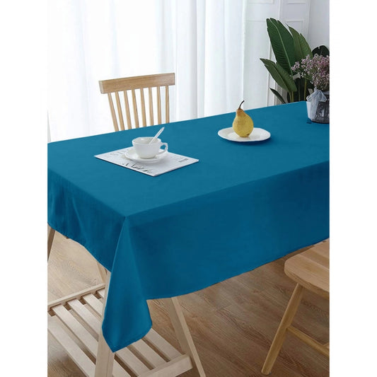 Amfyn Solid Cotton Plain Table Cloth (Blue)